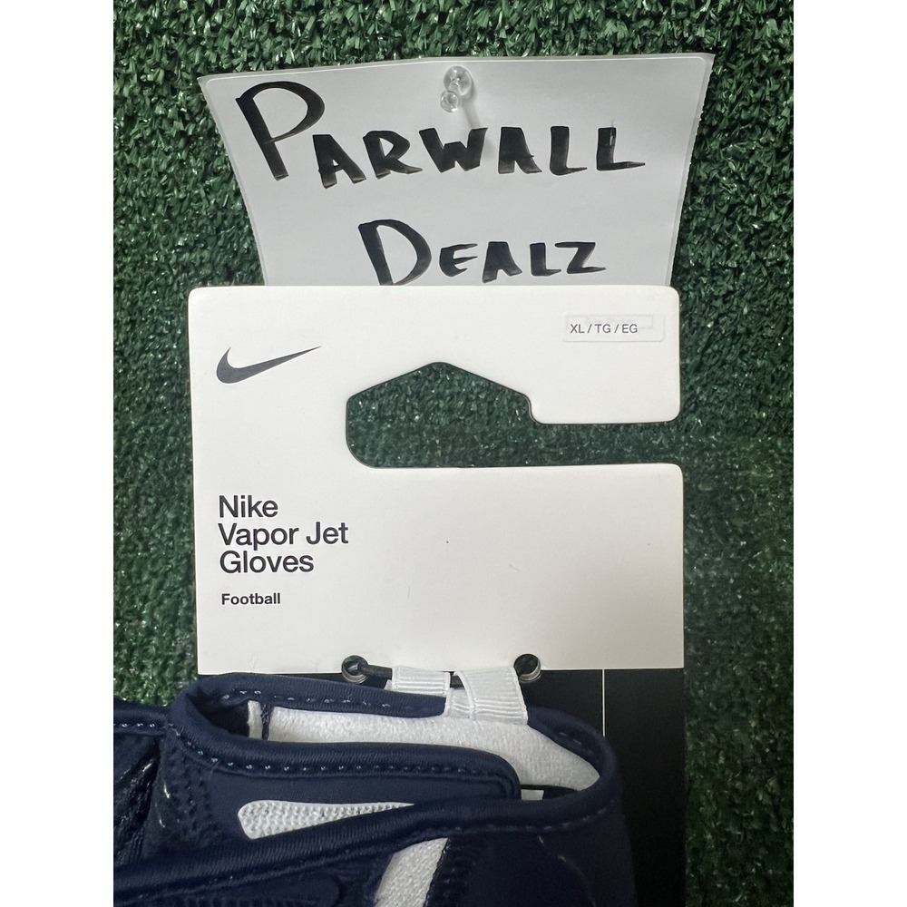 Nike Vapor Jet 8.0 Football Receiver Gloves Adult Size XL Navy White Brand New - Picture 2 of 6